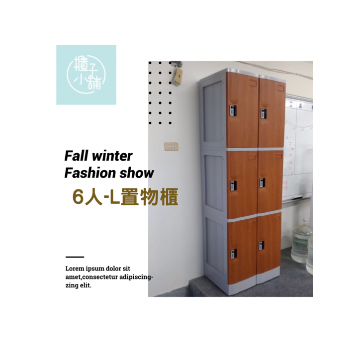 9人 ABS櫃-L 木紋門板-鑰匙鎖櫃苗栗外送熊貓櫃